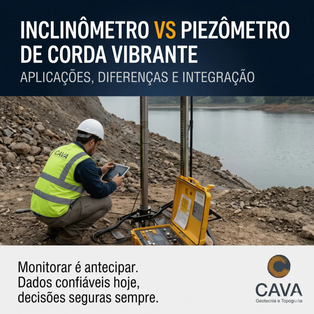 Inclinômetro vs Piezômetro: Monitoramento e Integração na Instrumentação Geotécnica