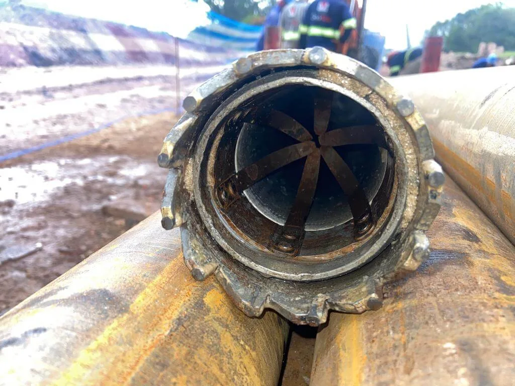 coleta de amostras indeformadas com amostrador Denison
